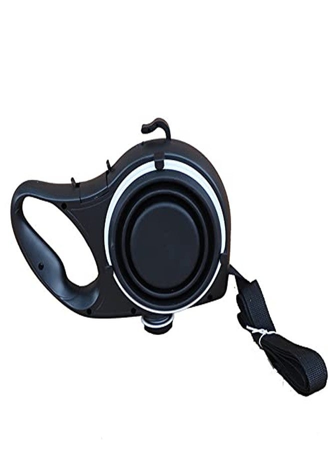 EMNDR Multifunction Pet Dog Leash with Built-in Water Bottle Bowl Waste Bag Dispenser,Retractable Dog Leash Collapsible Dirt Container Pet Supplies,Outdoor Walking - Image 1